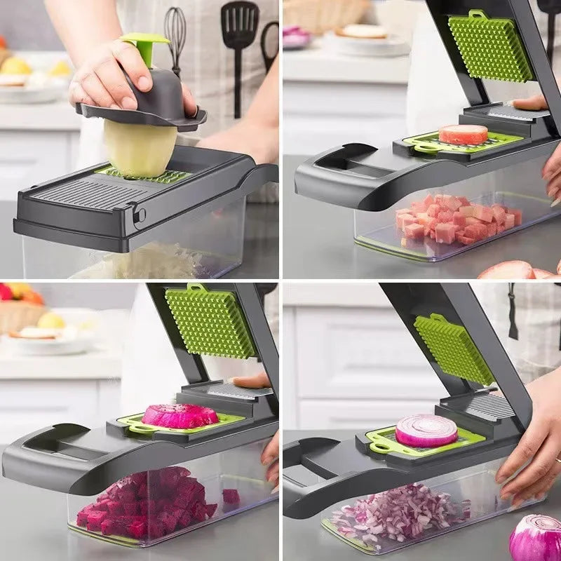 All-in-one Portable Kitchen Vegetable Cutter Shredding Slicer, Carrot Potato Grater Tool, Veggie Fruit Family Kitchen Food Prep