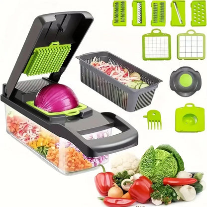 All-in-one Portable Kitchen Vegetable Cutter Shredding Slicer, Carrot Potato Grater Tool, Veggie Fruit Family Kitchen Food Prep