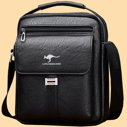 Leather Shoulder Bag Multi Pocket Crossbody
