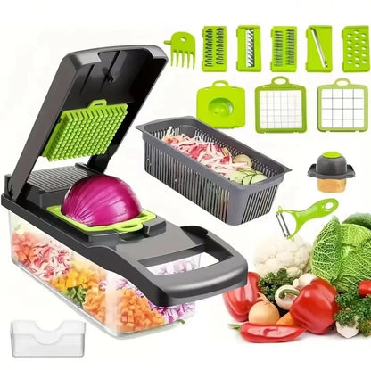 All-in-one Portable Kitchen Vegetable Cutter Shredding Slicer, Carrot Potato Grater Tool, Veggie Fruit Family Kitchen Food Prep